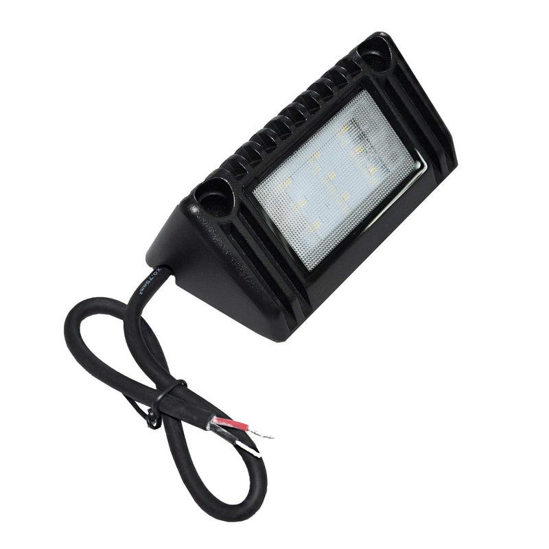 Raycharm 5" RV Exterior LED Work Lighting Fixture, 40Â° Down Angle Flood Beam, 6000K Cool-White, 12V/24V DC, High Lumen Output Low Current Draw, Aluminum Housing Black Finish, 1-Pack - Image 5